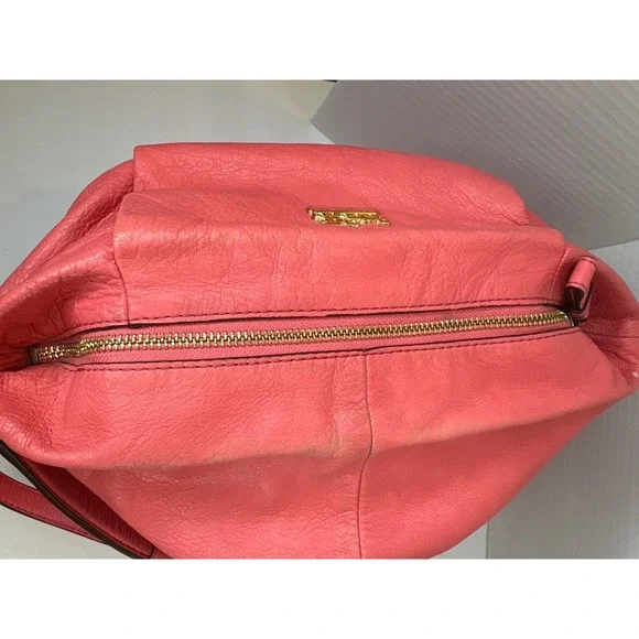 Coach Madison Phoebe Coral Pink Pebbled Leather Hobo Bag 21224 Womens - Picture 5 of 8